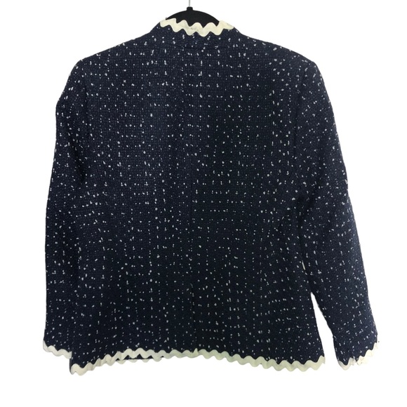 NWT J. Crew Going-out blazer in navy spotted tweed - Picture 4 of 7